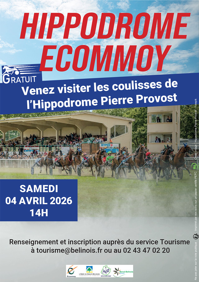 affiche de la visite de l’hippodrome en date du samedi 4 avril 2026