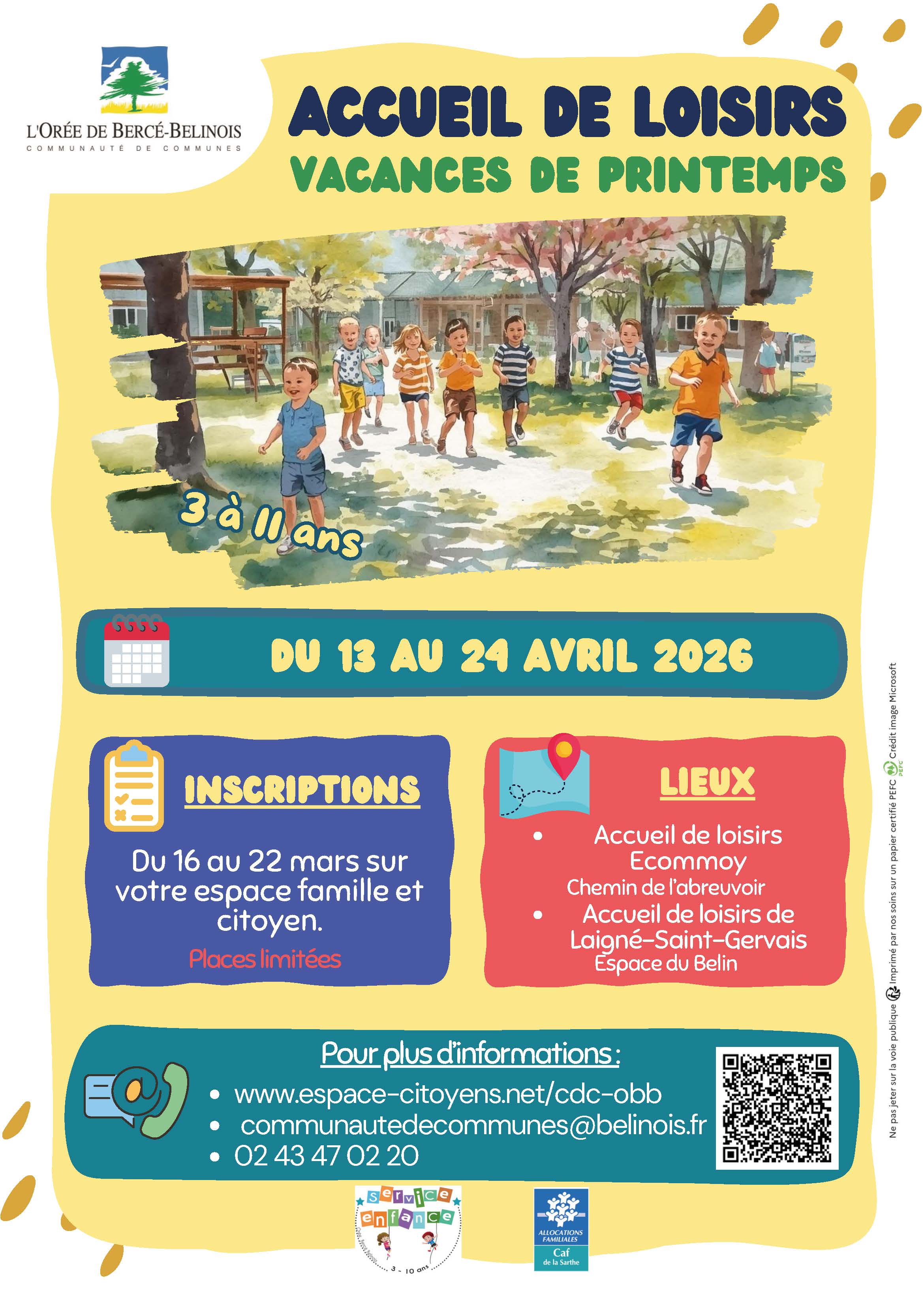 Affiche ALSH Vacances du printemps