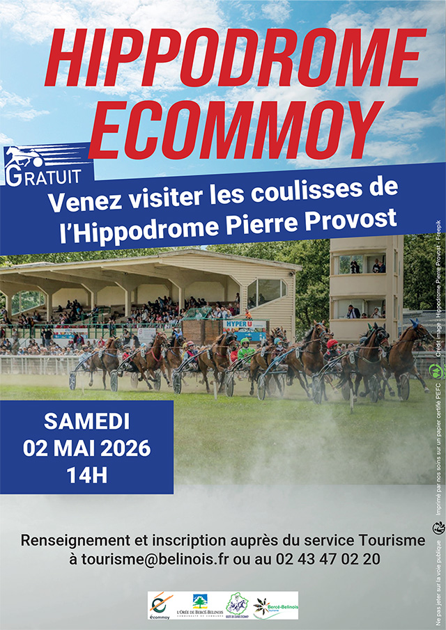 affiche de la visite de l’hippodrome en date du samedi 2 mai 2026