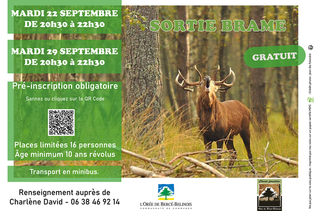 Affiche brame du cerf septembre 2026