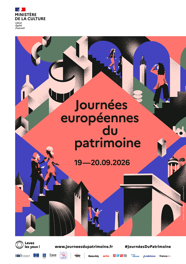 Affiche sur les Journées Européennes du Patrimoine en date des 19 et 20 septembre 2026